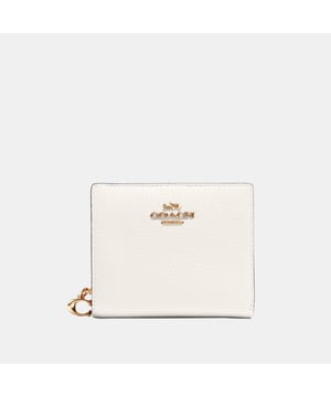 Refined Pebbled Leather Snap Wallet Length 10.5cm,  Width 3.0cm, Height 9.0cm