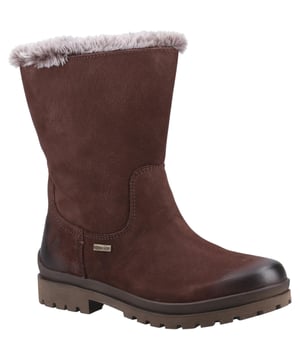 Obermaterial: Leder, Wildleder. Futter: Kunstpelz, weich. Einlegesohle: Gepolstert, Memory Foam. Laufsohle: Flexibel, Gummi, mit Profil. Sohleneigenschaften: Langlebig, Strapazierfähig. Verschluss: Anziehen. Gewebe Technologie: Wasserabweisend, Wasserdichte Membrane. Atmungsaktiv, Kunstfellkragen, Umlegekragen. Blockabsatz. Absatzhöhe: 15mm. Schnitt: Mittlerer Schnitt. Design: Schlicht. Zehenform: Rund. Strapazierfähig.