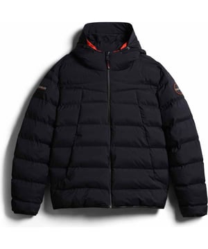 Heren winterjas van het merk Napapijri. de jas is gemaakt van hoogwaardig polyester, en heeft een normale pasvorm. De jas is voorzien van een up- en down zipper, makkelijk voor op de fiets, brommer of scooter.  Merk: NapapijriModelnaam: Jacket NewtonCategorie: heren jasMaterialen: polyesterKleur: zwart