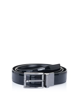 100% charol; Cinturón reversible Bally; Modelo: 59167725580 F590; Mano de obra de alta calidad; Hebilla plateada; Ancho: 3 cm; Se puede acortar individualmente; Detalles del logotipo de Bally.