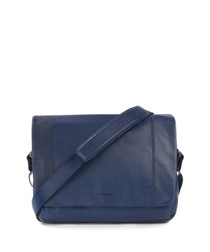 unisex Crossbody tas met magnetische knoopsluiting. twee open binnenzakken. één voorkant met externe zakken met ritssluiting. verstelbaar in lederen schouderband. ontbrekend handvat. een binnencompartiment.  extern materiaal. polyester binnenkant. Afmetingen: 41x30x7 cm. Modeproduct