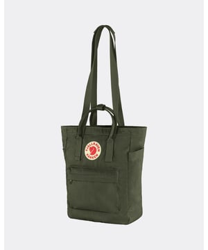 Unisex Kånken Totepack
Kånken Totepack is a convertible version of Fjällräven’s iconic backpack and can be either a backpack when you bike or a shoulder bag when you board a crowded bus. It has a zippered main compartment and an inside pocket with a padded base for a 13” laptop. With the seat pad you’ll find in the back of the main compartment, you can always take a break, wherever you are.

Made from durable, water-resistant G-1000 HeavyDuty S.
Top-loaded main compartment with zipper.
Inside laptop sleeve with padded base (up to 13 inches).
Zippered front pocket and open side pockets.
G-1000® HeavyDuty S: 65% polyester (recycled), 35% cotton (organic)
Organic cotton, Recycled polyester, Produced without PFCs
Inside compartment, Open outside pocket(s), Zippered outside pocket(s)
Adaptable with Greenland Wax, Durable, Quick-drying, Water resistant, Wind resistant
Clean with soft brush and lukewarm water

F23710