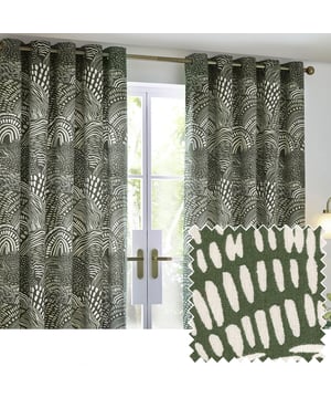 Blending modern neutrals with nature-inspired tones to create an inspiring collection of prints that stand the test of time. Create impact with simple but stylish prints. Nola is a new modern classic. Featuring a unique geometric design inspired by minimalist and abstract art, these printed eyelet curtains are woven using 100% cotton half-panama fabrics and are complete with room-darkening qualities, making them suitable for every type of home.