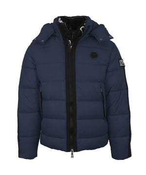 �Mant�ngase c�lido y elegante con el logotipo de Plein Sport Circle Circle Navy Blue Jacket! Hecho en mente con comodidad, esta elegante chaqueta azul marino presenta un forro acolchado y el logotipo de Plein Sport Circle. �Disfruta de una calidez superior combinada con elegancia atemporal! Pacetas delanteras de cierre de cremallera, parche en el cofre, capa con capucha de cierre central de cremallera, relleno: 100% poliamida, forro: chaqueta acolchada 100% poli�ster, estilo de cierre de cremallera: UPPS01F 85