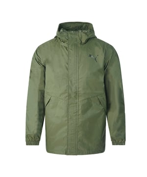 Puma Stormcell groene lange jas. Puma Stormcell lange groene jas. Stijl: 585323-70. Puma-logo op de rechterborst. Ritssluiting, lange jas. Voorzakken met ritssluiting