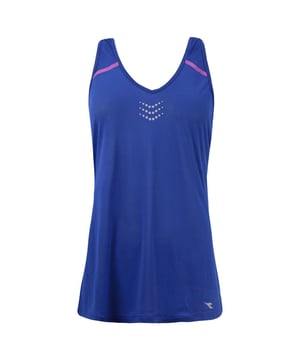 Diadora Sportswear L. Tank Top Womens Gym Vest Blue 170998 60049 A9E
