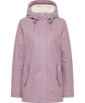 Grijs, nat en koud? Geen probleem, zolang de bovenkleding maar goed is. Het met geweven bont gevoerde regenjack van myMo houdt je droog en warm zonder in te boeten aan een stijlvolle look. De heldere kleuren trotseren de winterse grijsheid, terwijl de coating en gesealde naden van het buitenmateriaal de trendy Friese nerts een functionaliteit geven die de tand des tijds door weer en wind zal doorstaan. Een binnenvoering van zacht geweven bont, die ook in de capuchon zit, zorgt voor behaaglijke warmte. Over de capuchon gesproken: het chique koord met kleurrijke uiteinden en kwastjes is net zo opvallend als de uitgebreide accessoires met reliëf.