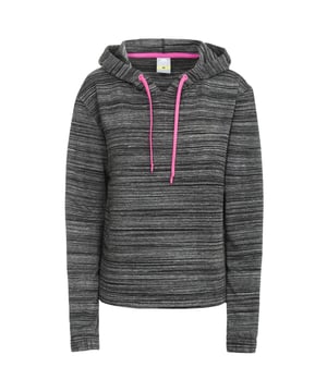 Actieve kap. Gegroeid op verstelbare kap. Elastische manchetten. Relaxte pasvorm. Reflecterende gedrukte logo's. Wicking. Snel drogen. 79% viscose, 21% polyester. Borstomvang dames (ca.): XS/8 - 32in/81cm, S/10 - 34in/86cm, M/12 - 36in/91.4cm, L/14 - 38in/96.5cm, XL/16 - 40in/101.5cm, XXL/18 - 42in/106.5cm.