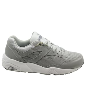 Puma Trinomic R698 Core Leather Heren Trainers Hardloopschoenen Grijs 360601 03 X45B
