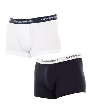 Pack-2 Boxers Emporio Armani.
 Made of elastic cotton.
 Elastic rubber waistband, with the brand's name and logo consecutively embroidered.
 Comfortable and breathable fabric.
 Anatomical front, with the ability to hold without squeezing.
 Seams seen in tone.
 Composition: 95% Cotton, 5% Elastane
 Care:
-Wash at max temperature. 40ºC.
 -Do not use bleach.
 -Supports dry cleaning.
 -Allows you to use a dryer.
 -Iron at max temperature. 130ºC.