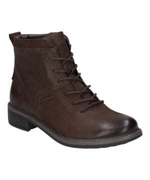 Estos zapatos están fabricados piel de cabra fina, lo que los hace muy duradero. Para el otoño y el invierno, nuestro botín por su cálido forro de textil. La práctica cremallera facilita el acceso en el zapato. Con la tecnología TopDryTex impermeable, tus pies se mantendrán secos incluso bajo la lluvia. Puedes cambiar fácilmente la plantilla extraíble. El método de fabricación AGO es sinónimo de zapatos robustos con una gran estabilidad de ajuste. Con la anchura de zapato G, Selena 50 ofrece gran amplitud. Selena 50 le da la libertad de seguir su propio camino.
