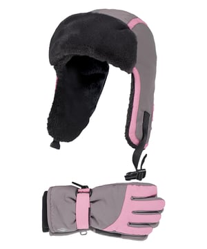 Whether to go skiing in, or for general use in the snow, your kids need the best insulation possible. That’s why these Heat Holders Thermal Trapper Hat & Ski Gloves will suit your children, keeping fingers and heads toasty, warm and dry while out playing. Normal hats & gloves can get freezing and damp after a while out in the snow, that is why these accessories are rain and windproof gloves, to make sure that your kids are not only dry but comfy as well. The shell of these hats & gloves is a luxurious nylon fabric which keeps them dry, keeping snow and rain out. Heatweaver insulation is a plush fleece thermal lining that maximises the amount of warm air held close to the skin, helping keep kids warm for longer. This hat is the perfect fit for kids, with a fully adjustable chin strap with buckle, it allows for a custom fit and can be used over the head to keep the ear flaps elevated. The gloves also have an adjustable wrist strap as well as a longer cuff which hugs the wrist to keep in the warm air and stop wind and cold air from coming in. The palm and thumb of these gloves has extra grip to make sure that your kids have full control of their hands while skiing or any other activity. This set is available in the Girls PInk and Boys Blue, It is one size: 5-10 Years and is made from: 100% Nylon (Shell) and 100% Polyester (Lining). They’re fully Machine Washable.