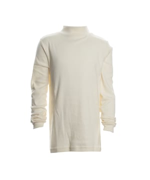 Unisex Boys and Girls Half Neck Long Sleeve T-Shirt.

 This comfortable and versatile long-sleeved t-shirt is perfect for little ones. Designed with a crew neck that offers extra coverage and a modern fit, it's ideal for everyday wear or special occasions.

 Unisex, it fits perfectly to boys and girls, offering a simple and elegant look.

 Made from a cotton-polyester blend, this t-shirt combines the natural softness of cotton with the durability of polyester, ensuring all-day comfort.

 Available in a wide range of solid colours, it is easy to match with any outfit. It also features cuffs on the sleeves, providing a firm fit and preventing the sleeves from slipping.

 An essential item for any child's wardrobe, practical and stylish!
 Composition: 50% Cotton, 50% Polyester
 Care:
- Wash at a maximum of 30ºC.
 - Use mild detergents.
 - Do not use bleach.
 - Dry at low temperature.
 - Iron at low temperature.