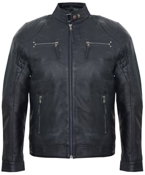 Sumptuously soft lambskin is paired with classic biker style for a stylish day wear piece. This sleek garment personifies the rugged appeal of the motorbike jacket with a YKK zip front that runs up to a stand collar and zipped cuffs to help accommodate the use of gloves. Along the side panels you will find detailed paneling to help add further character and style to the garment. For added practicality the jacket features 4 external pockets. This biker jacket exudes style and is more than an essential fashion accessory for every male.
