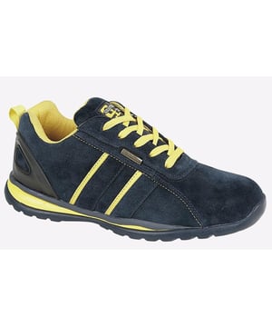 Comfortable and designed with your protection in mind, these Grafters men's trainers boast a sleek design in a premium suede leather upper, with a safety toe cap and aEN ISO 20345: SB FO safety rating.
- Suede Leather
- Safety toe cap
- Secure lace fastening
- Heel tab for easy on / off wear
- Flexi Phylon/Rubber Sole