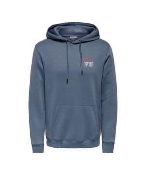 Heren hoodie van het merk Only & Sons. De hoodie is gemaakt van hoogwaardig katoen en heeft een heerlijk draagcomfort.  Merk: Only & SonsModelnaam: Keane Hoodie Categorie: heren hoodieMaterialen: katoen, polyesterKleur: blauw