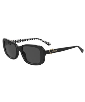 Love Moschino Vrouwen Zonnebril MOL060S807F5I - Materiaal: Acetaat - Kleur frame: Zwart - Afmetingen: 55/17/140 mm (Diameter lens / Brug formaat / Lengte veren)
