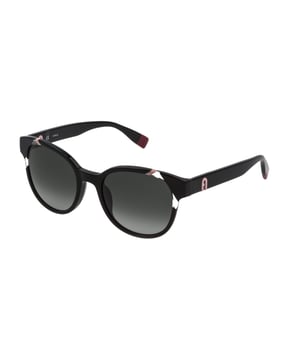 Damen-Sonnenbrillen der Farbe Schwarz - Furla SFU471-53700K• material: Kunststoff• farbe: Schwarz• maße: 54/16/140 mm (Glasbreite / Stegbreite / Bügellänge)  DEGRADED