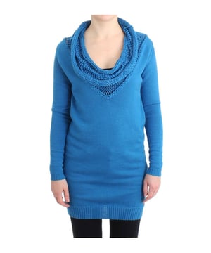 Marca: C'N'C  
Tipo de suéter: Cuello redondo  
Material: 50% Acrílico 15% Alpaca 25% Lana Merino 10% Nylon  
Color: Azul  
Detalles del logo  
Etiquetas originales y bolsa de la tienda incluidas