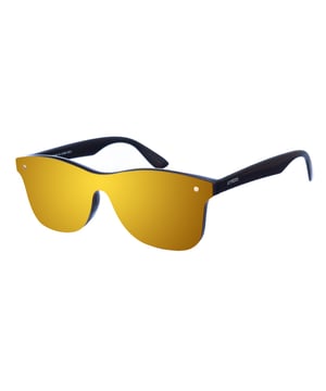 Gafas de sol Kypers con montura de Nylon.
Color Negro
Forma ovalada.
Lentes de color Dorado
Patillas de Nylon y acabado en acetato, con el nombre de la marca grabado en aplicación metálico.
100% Protección UV. 
Cristales antirreflejo.
Incluye una funda de tela de protección.

Medidas  Alto lente: 45 mm
Ancho lente: 50 mm.
Puente: 20 mm.
Patillas: 150 mm.

Limpieza y manutención:
-Limpiar las gafas con agua y jabón (neutro).
- No utilice paños sucios o abrasivos, que puedan alterar las características de los filtros.
- Utilice solo accesorios y repuestos originales.