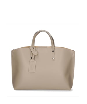 Frauenhandtasche mit einem einzigen unkarten Fach in echtem Ruga -Leder. Abnehmbare Innentasche. Italienisches Handwerksprodukt. Hergestellt in Italien