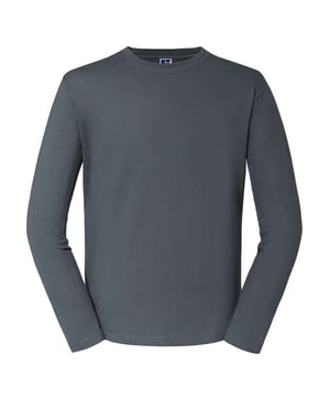 100% ringgesponnen katoen. Stof: Gekamd. Ontwerp: Gewoon, buisvormig. Halslijn: Ronde hals, gebreid, geribde kraag. Mouwtype: Met lange mouwen. Hem: Tweelingnaaldsteek. Getapete schouders. 180gsm.