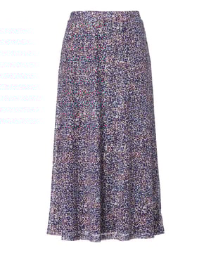 Het nieuwe seizoen brengt frisse kleuren met zich mee, net als de Montreal Mesh rok. Deze geprinte rok heeft een dessin in prachtige kleuren zoals offwhite, roze, rood en blauwtinten. De offwhite achtergrond is bedekt met stippen in verschillende kleuren, wat je outfit een speelse uitstraling geeft. De rok heeft een lichte zwier en valt tot boven de enkel. Dankzij de elastische tailleband draagt de Montreal Mesh rok zeer comfortabel. Combineer deze rok met de Gaby sequin top en de rode Zora blazer voor een complete set. Neem ook een kijkje bij de bijpassende Ivory print top, gemaakt van dezelfde geprinte stof. Met deze geprinte rok van Mart Visser zie je er altijd goed uit!