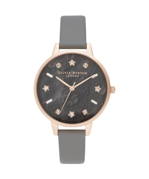 Olivia Burton OB16GD55 - Damenuhr Quarz aus Edelstahl• Material: Edelstahl• Glas: Mineral• Armband: Leder• Farbe: Schwarz• Wasserbeständigkeit: 0 m (0 ATM)• Gehäusegröße: 34 mm