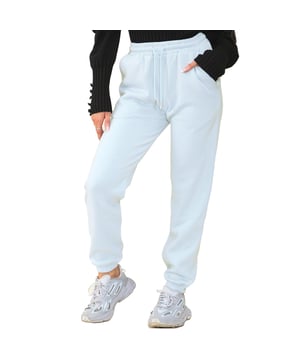 Kruze Womens Relaxed Fit Joggers With Brushed Back Inner Fleece Lining For More Comfort. Featuring 2 Side Slash Pockets, Cuffed Leg Design And Elasticated Waist With Drawstrings. Suitable For Casual Wear.