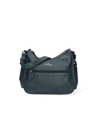 Crossbodytas voor dames met ritssluiting. één met ritssluiting en twee open binnenzakken. één voorkant met ritssluiting, één achterkant met ritssluiting en twee open zijvakken met externe vakken. verstelbaar in eco-lederen schouderband. ontbrekend handvat. twee binnenvakken. extern materiaal. gevoerd met polyester binnenkant. Afmetingen: 28x24x11 cm. Modeproduct