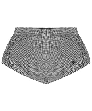 Nike Sportswear Checkered Shorts Weiße schwarze Frauen Stretchboden 477057 010