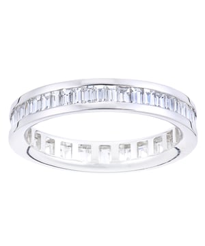 18K (750) witgoud: 2,46 gram; # Diamant: 1,07 ct