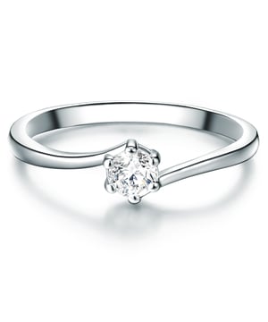 Looks like a real diamond ring and conquered her dream woman in the storm with the classic design: the fantastic engagement ring from the jewelry manufacturer 1934 is a real jewelry highlight. Made made of high -glossly polished 925 sterling silver, the ring captivates with its feminine design language. On the narrow ring splint, a sparkling zirconia stone is enthroned in the characteristic crab version, which gave its almost magical radiance through a 57 facet cut. Warning risk of confusion: the stone shimmers like a real diamond. With this noble engagement ring, your loved one will certainly not hesitate and answer with an excited "yes!" This solitaire ring is also a romantic surprise for every other occasion.