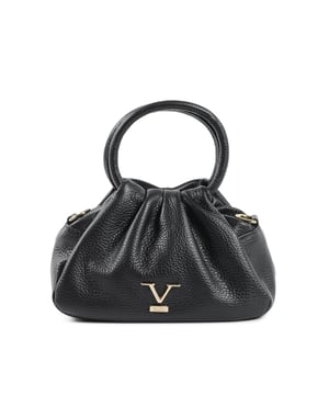 Luxe V Italia Mini Tas  
Kleur: Zwart  
Samenstelling: 100% Leer  
Afmetingen: 23x15x11 cm  
Gemaakt in Italië  
Seizoen: Alle Seizoenen  
Ideaal voor vrouwen die hoogwaardige mode waarderen  
Materiaal: 100% LEER