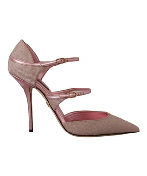 Merk: Dolce & Gabbana  
Stijl: Glitter Sleehakken met Puntige Neuzen  
Kleur: Roze  
Materiaal: Glitterstof Leer  
Zool: Leer  
Logo-details  
Kwaliteit en comfort  
Gemaakt in Italië