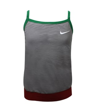 Nike Girls Tank Top Casual Colour Block Vest Branded Tee Grey 412413 009