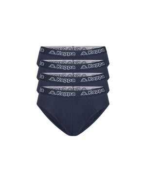 Kappa 4er Set Slip Regular Fit, locker und lässiger Schnitt, 100% Baumwolle, Pflegehinweis Maschinenwäsche bei 30°C