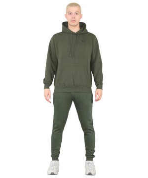 MYT Heren trainingspak met capuchon en capuchon. MYT-borduurlogo op borst en linkerbeen. Fleece met borstelrug. Met geribbelde taille, manchetten en capuchon met trekkoord. Hoodie met kangoeroezakken. Slim-fit joggingbroek met 2 zakken. Elastische taille met trekkoord.