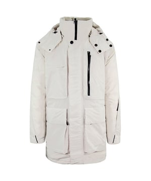 Jack Wolfskin Tech Lab Zip Up White White Field Parka Coat 1113091 5062