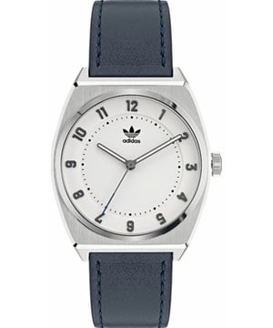 Adidas AOSY22030 - Reloj para hombre cuarzo acero inoxidable• material: acero inoxidable• cristal: minèral• pulsera: cuero• correa: plateado• resistencia al agua: 50 m (5 ATM)• tamaño de la caja: 37 mm