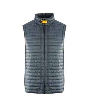 Parajumpers Gino Goblin Blue Gilet. Stay warm and stylish in the Parajumpers Navy Gilet. This luxurious Blue Mens Gilet is crafted with lightweight, insulated fabric that retains heat and protects against the elements. Don't sacrifice style for comfort - make a statement!. Parajumpers Gino Jacket, Two Front Concealed Zip Pockets, Goblin Blue. PJS Patch On Back Of Neck, Central Zip Closure, Parajumper Gilet. Lining: 100% Polyamide, Filling: 100% Polyester. Style : UL01-230 Gino