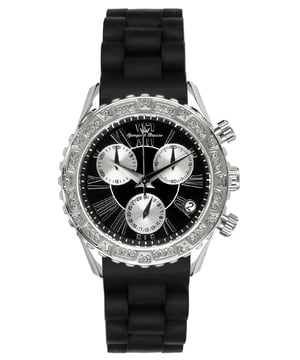 Reloj Yonger and Bresson con esfera negra y caja plateada
