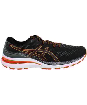 Erleben Sie die Spitze der Laufperformance mit den Asics Gel-Kayano 28 Herren Schwarz Laufschuhen, einer erstklassigen Schuhwahl, die für Komfort, Stabilität und Unterstützung während Ihrer Läufe konzipiert wurde.

Hauptmerkmale:

 Gel-Dämpfungstechnologie:  Die Gel-Kayano-Serie ist bekannt für ihre innovative Gel-Dämpfungstechnologie, die strategisch in der Zwischensohle platziert ist, um Stöße zu absorbieren und den Komfort bei jedem Schritt zu erhöhen.

 Dynamisches DuoMax Unterstützungssystem:  Erwarten Sie die Integration des dynamischen DuoMax Unterstützungssystems, das zusätzliche Stabilität und Unterstützung bei Überpronation bietet und es zu einer ausgezeichneten Wahl für Läufer mit diesem Gangtyp macht.

 FlyteFoam-Technologie:  Achten Sie auf die Verwendung der FlyteFoam-Technologie von Asics in der Zwischensohle, die leichtgewichtige und reaktionsfreudige Dämpfung bietet und zu einer sanften und effizienten Fahrt beiträgt.

 Impact Guidance System (IGS):  Das IGS verbessert den natürlichen Gang des Fußes vom Aufprall der Ferse bis zum Abstoß der Zehen und fördert ein effizienteres und komfortableres Lauferlebnis.

 Anpassungsfähiges Mesh-Obermaterial:  Das Obermaterial besteht wahrscheinlich aus anpassungsfähigen und atmungsaktiven Mesh-Materialien, die einen sicheren Sitz bieten und gleichzeitig für Luftzirkulation sorgen, um Ihre Füße kühl zu halten.

 Fersen-Clutch-System:  Die Gel-Kayano-Serie verfügt häufig über ein Fersen-Clutch-System, das die Passform und Unterstützung der Ferse verbessert und das Risiko von Verrutschen während der Läufe verringert.

 Personalisierte Passform:  Erwarten Sie ein sicheres und anpassbares Schnürsystem, das es Ihnen ermöglicht, die ideale Passform für Ihren Fuß zu erreichen.