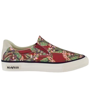 SeaVees Hawthorne Slip-On Red Canvas Womens Plimsolls S-10150