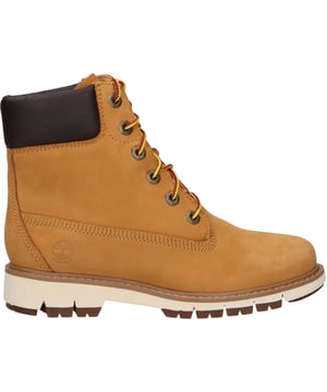 Womens Timberland Lucia Way 6 Inch Lace Waterproof Boots in wheat.- Premium Timberland® nubuck leather upper.- Lace-up style.- Padded leather collar.- SensorFlex™ three-layer system.- TimberDry™ waterproof membrane made of 50% recycled plastic.- Footbed and ground-contact midsole of EVA-blend foam for cushioning.- ReBOTL™ fabric lining containing at least 50% recycled plastic.- Outsole made with rubber pods.- Ref: CA1T6U