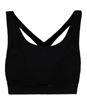 Puma Studio Lace Riemchen BH BH Impact Black Womens Training Crop Top 656685 01