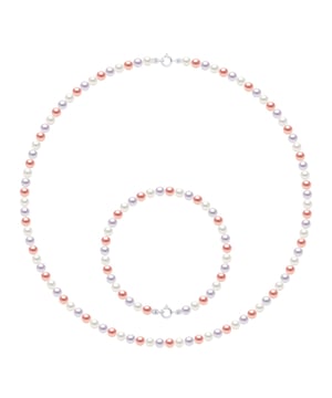 Set Necklace Bracelet is made up of : Necklace of Real Cultured Freshwater Pearls Round 4-5 mm - COLOR MULTICOLOR - COLOR NATURAL PASTEL - Spring Ring Clasp White Gold 750 - Length 42 cm + Bracelet of Real Cultured Freshwater Pearls Round 4-5 mm - COLOR MULTICOLOR - COLOR NATURAL PASTEL - Spring Ring Clasp White Gold 750 - Length 18 cm- Delivered with Certificate of Authenticity and International Guarantee -MADE IN FRANCE