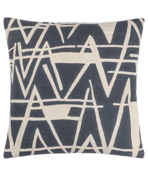 This art inspired cushion sits proudly in a contemporary neutral environment. The finely embroidered geometric lines are sewn onto a complementing woven cotton face to create an abstract pattern. This textural piece adds a sophisticated style to your home decor and is ideal for layering upon your bed or sofa.