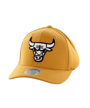 Mitchell & Ness Chicago Bulls 110 Gorra Unisex Amarillo Ajustable MN NBA INTL228 CHIBUL RUS