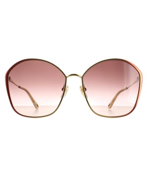 Las gafas de sol Chloe Square gradiente marrón oscuro marrón dorado Ch0015S para mujer son un bonito estilo cuadrado fabricado en metal ligero. Las plaquetas nasales de silicona y las puntas de las patillas de plástico garantizan un ajuste cómodo en todas las direcciones. El logotipo de Chloe está grabado en las finas patillas para mayor autenticidad.